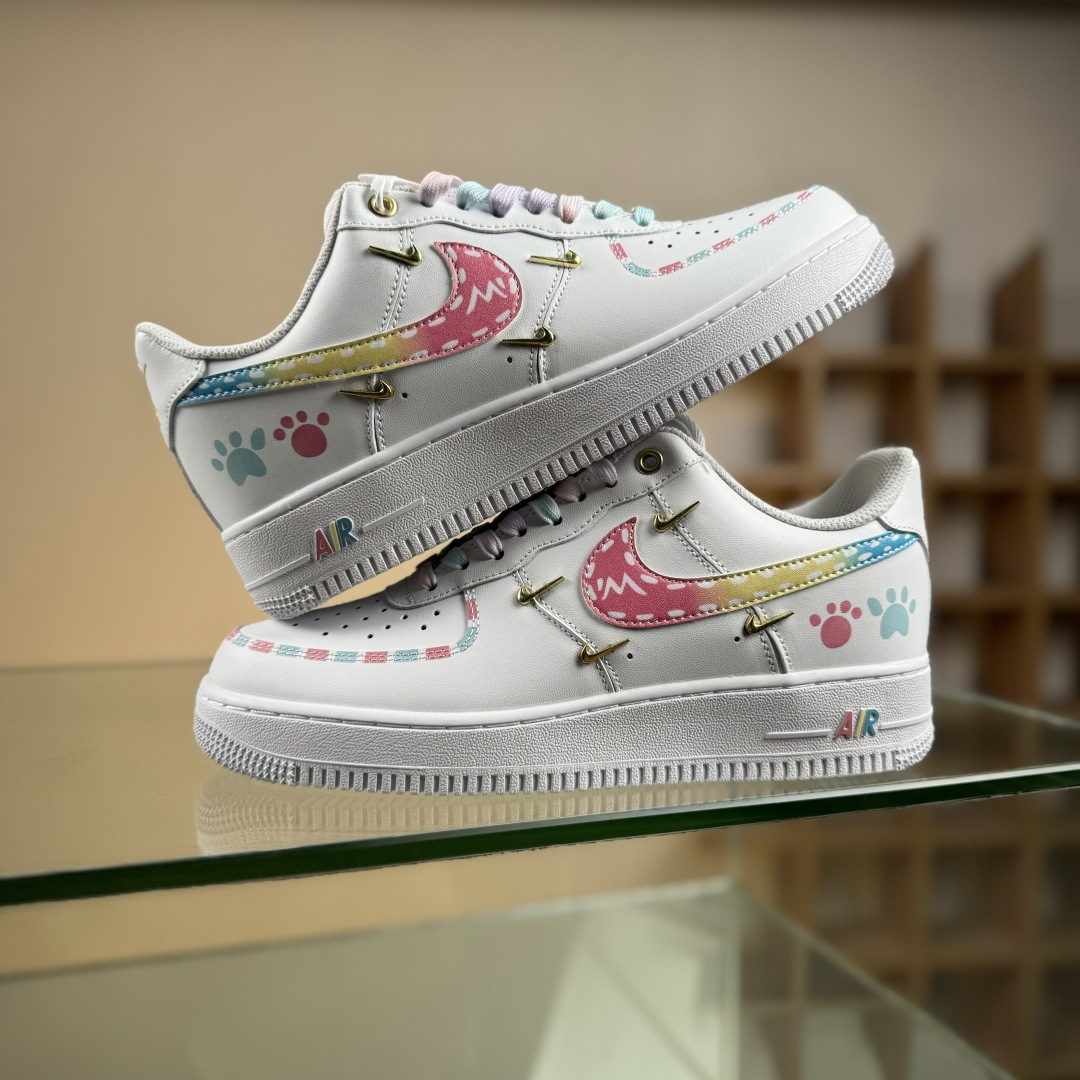 Nike Air Force 1'07 Low 四勾彩虹蛋糕 空军一号低帮休闲板鞋 ZH0316-115
