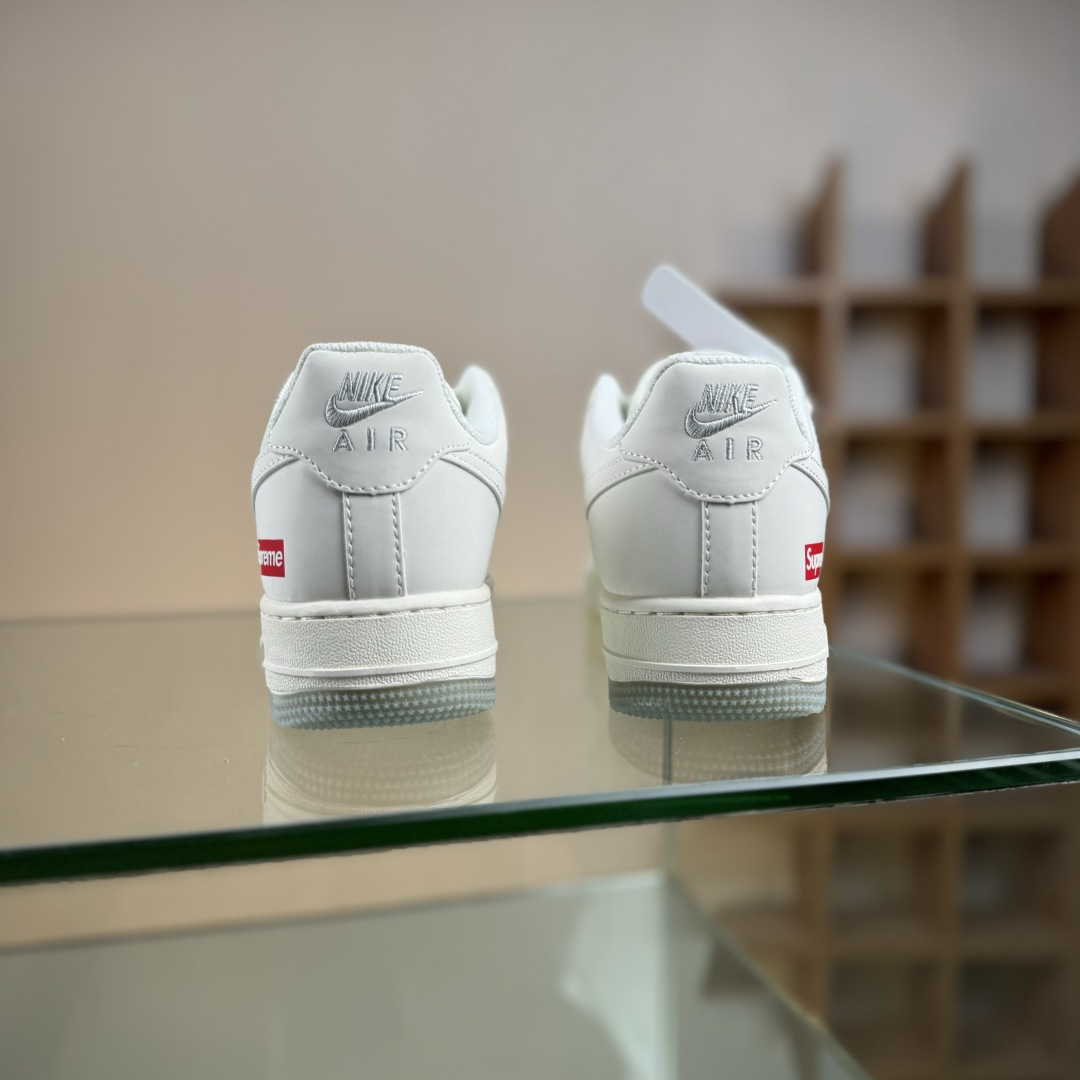 Nike Air Force 1'07 Low Supreme联名 米灰水晶底 空军一号低帮休闲板鞋 XX3168-178