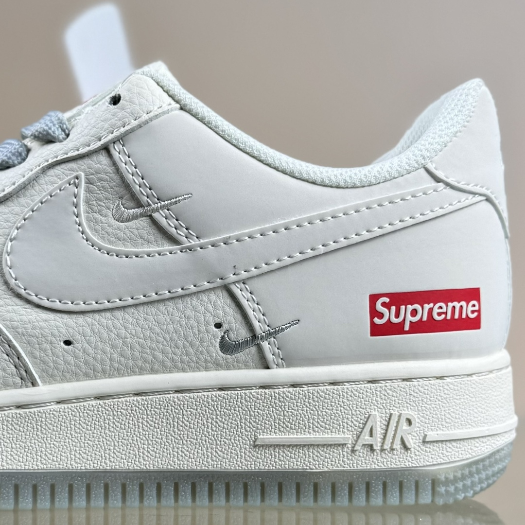 Nike Air Force 1'07 Low Supreme联名 米灰水晶底 空军一号低帮休闲板鞋 XX3168-178