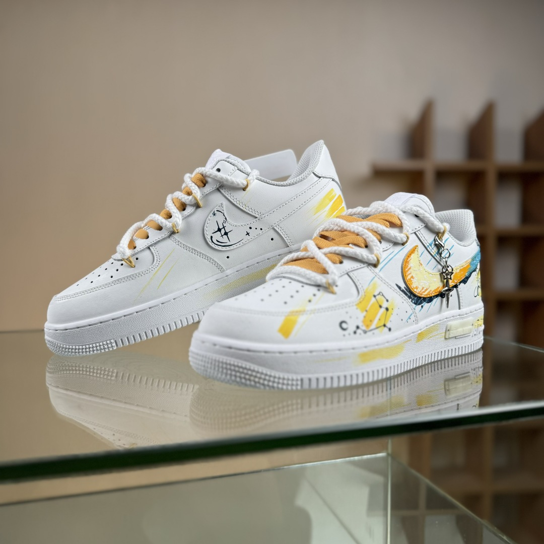 Nike Air Force 1'07 Low ”Leo” 手绘涂鸦十二星座系列 狮子座 空军一号低帮休闲板鞋 星座723-822