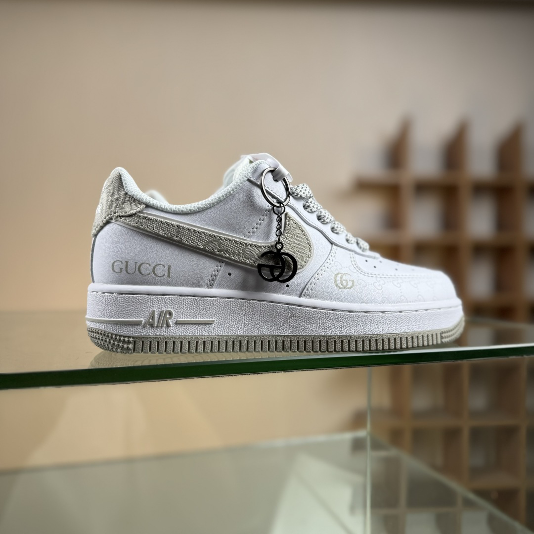 260 Nike Air Force 1'07 Low 古驰联名 米灰牛仔夜光 空军一号低帮休闲板鞋 XX3168-197