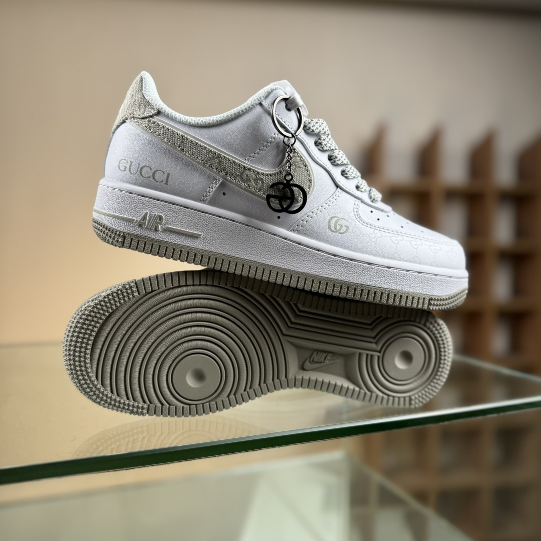 260 Nike Air Force 1'07 Low 古驰联名 米灰牛仔夜光 空军一号低帮休闲板鞋 XX3168-197