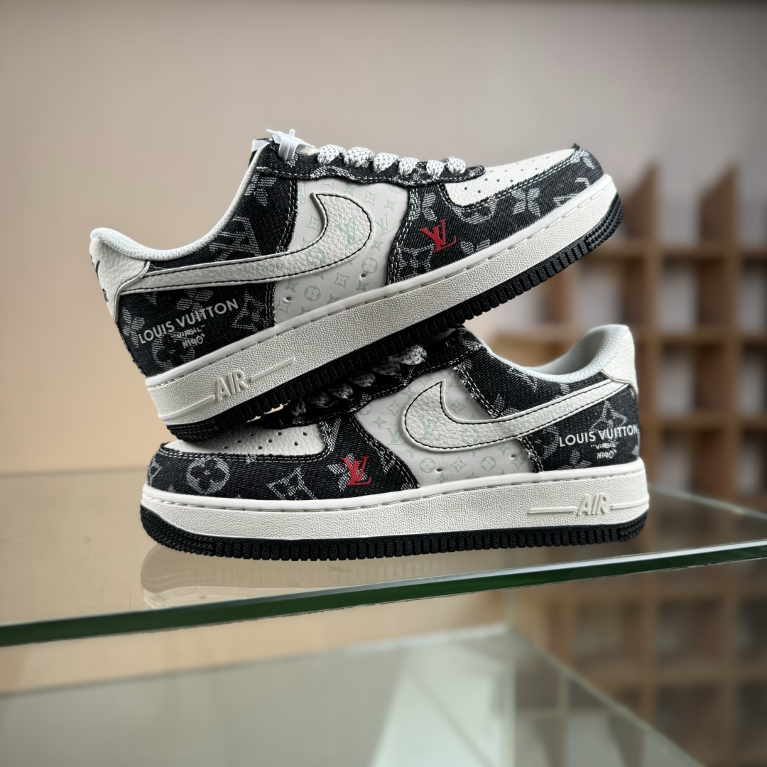 Nike Air Force 1'07 Low LV联名 牛仔米黑缝线 空军一号低帮休闲板鞋 MZ9588-815