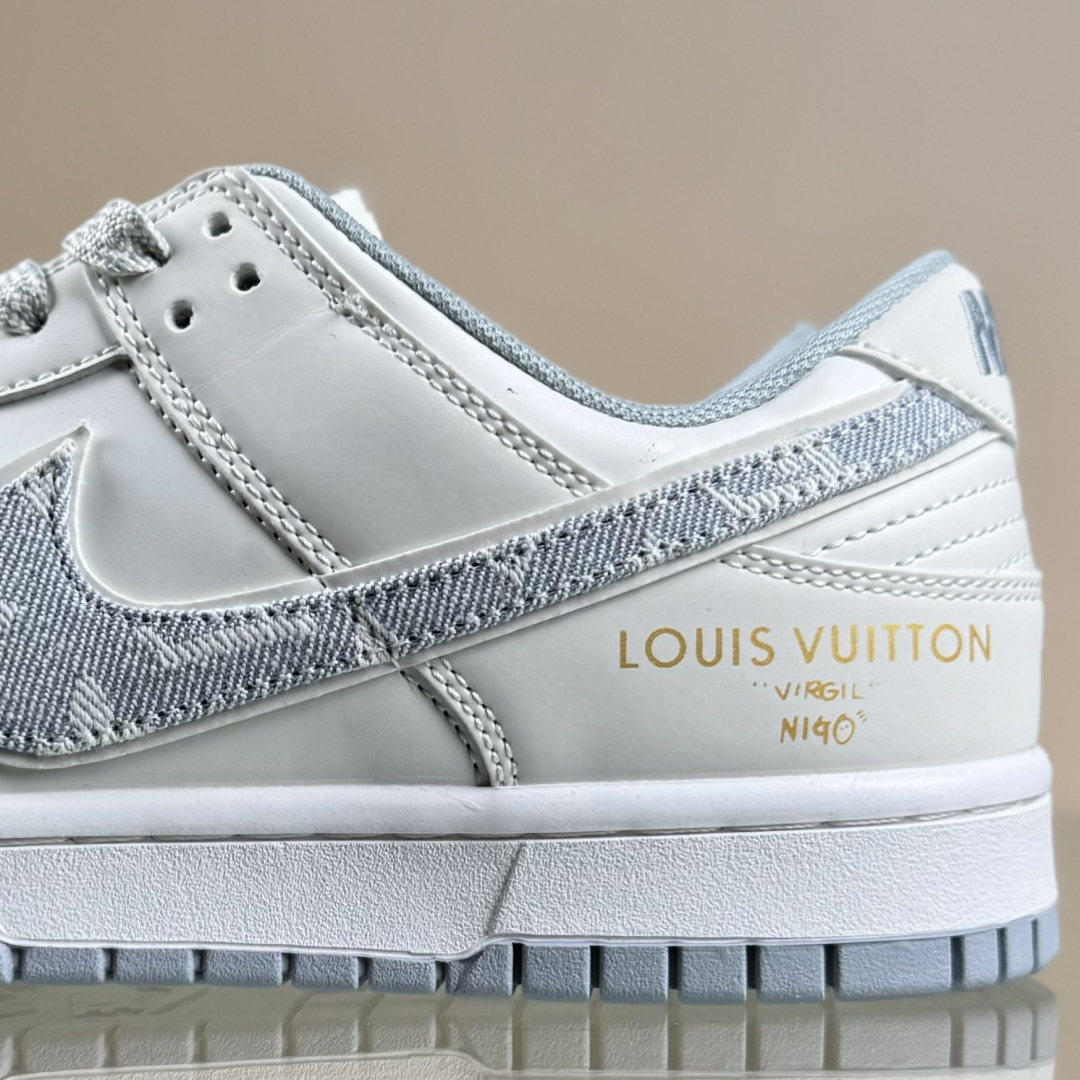 Nike SB Dunk Low LV联名 灰牛仔勾 周年高端定制 低帮休闲板鞋 CS1688-126