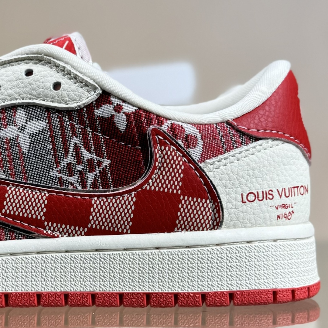 Nike Air Jordan 1 x Travis Scott AJ1倒勾 乔一倒钩 ‘DIY’定制 耐克 低帮文化篮球鞋 XS2025-067