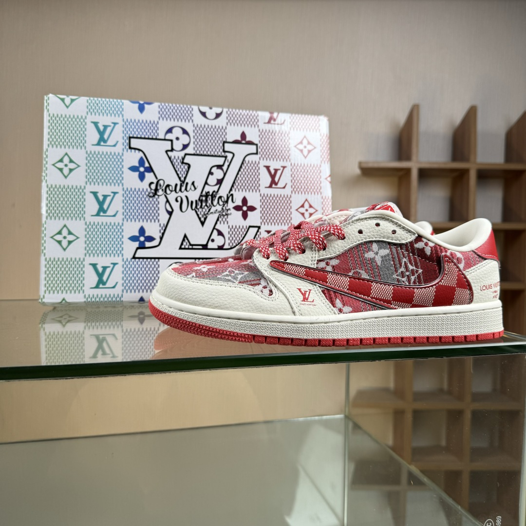 Nike Air Jordan 1 x Travis Scott AJ1倒勾 乔一倒钩 ‘DIY’定制 耐克 低帮文化篮球鞋 XS2025-067