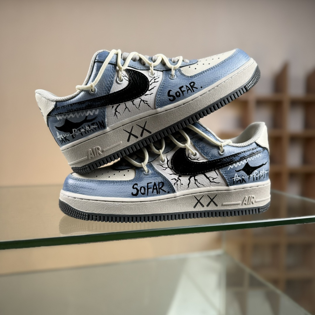 Nike Air Force 1'07 Low ”The Age of Cracks” 手绘涂鸦 裂痕纪元 空军一号低帮休闲运动板鞋 KS6896-555