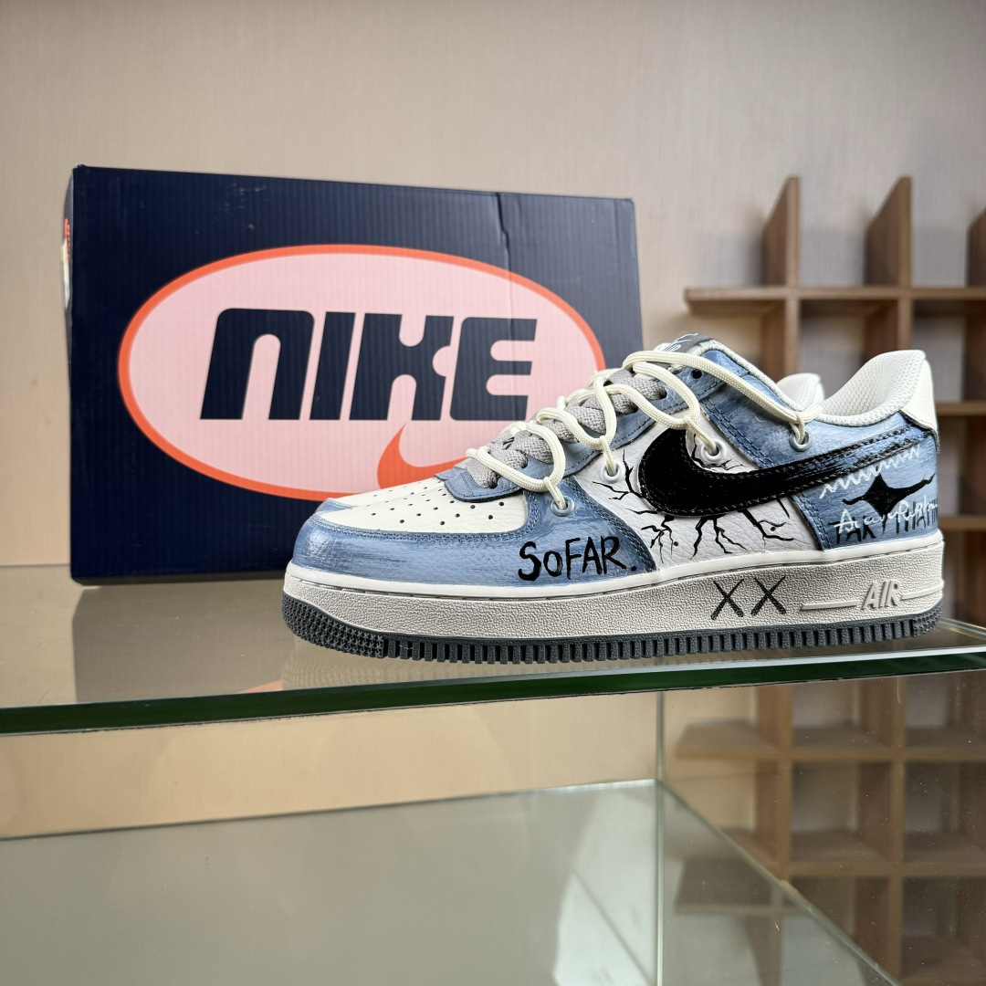 Nike Air Force 1'07 Low ”The Age of Cracks” 手绘涂鸦 裂痕纪元 空军一号低帮休闲运动板鞋 KS6896-555