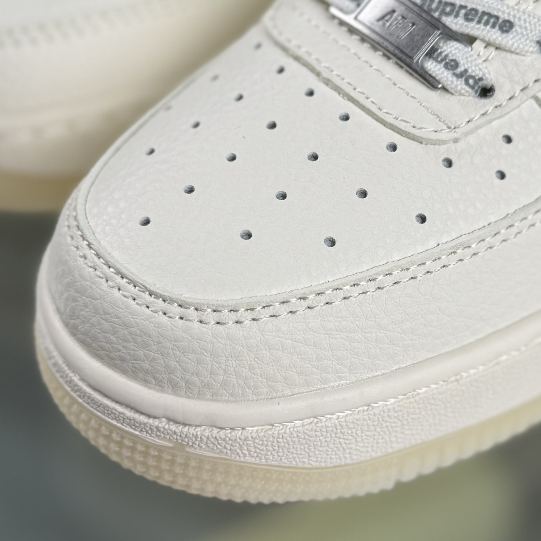 Nike Air Force 1'07 Low Supreme联名 米灰水晶底 空军一号低帮休闲板鞋 XX3168-193