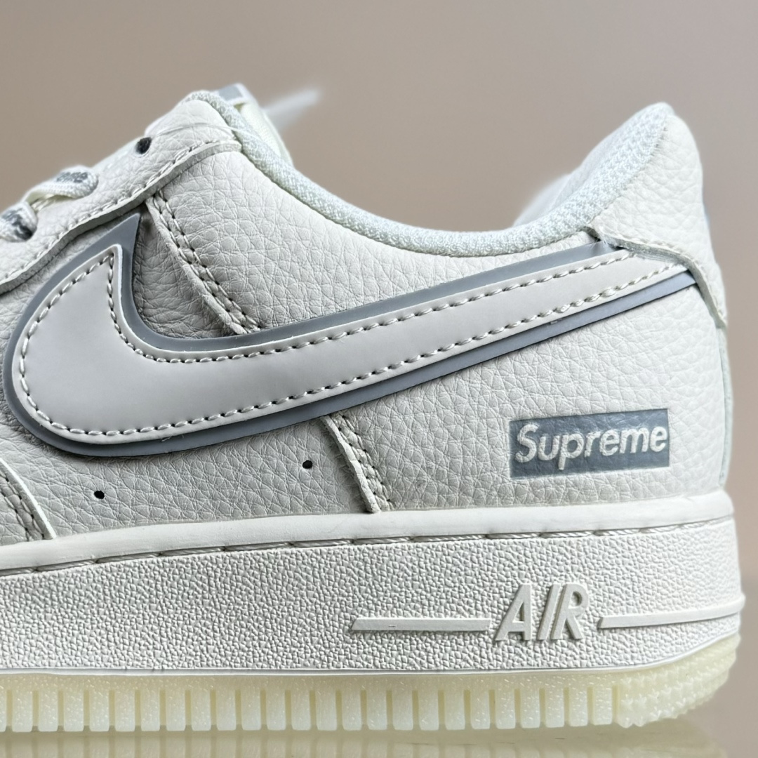 Nike Air Force 1'07 Low Supreme联名 米灰水晶底 空军一号低帮休闲板鞋 XX3168-193