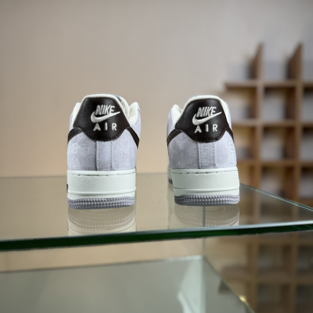 260 Nike Air Force 1'07 Low 巴黎世家联名 白棕 空军一号低帮休闲板鞋 YF9511-806