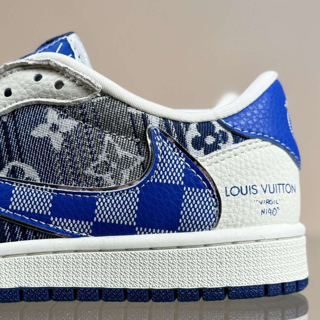 Nike Air Jordan 1 x Travis Scott AJ1倒勾 乔一倒钩 ‘DIY’定制 耐克 低帮文化篮球鞋 XS2025-075