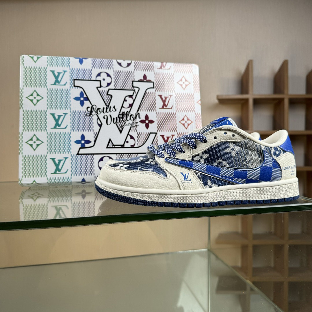 Nike Air Jordan 1 x Travis Scott AJ1倒勾 乔一倒钩 ‘DIY’定制 耐克 低帮文化篮球鞋 XS2025-075