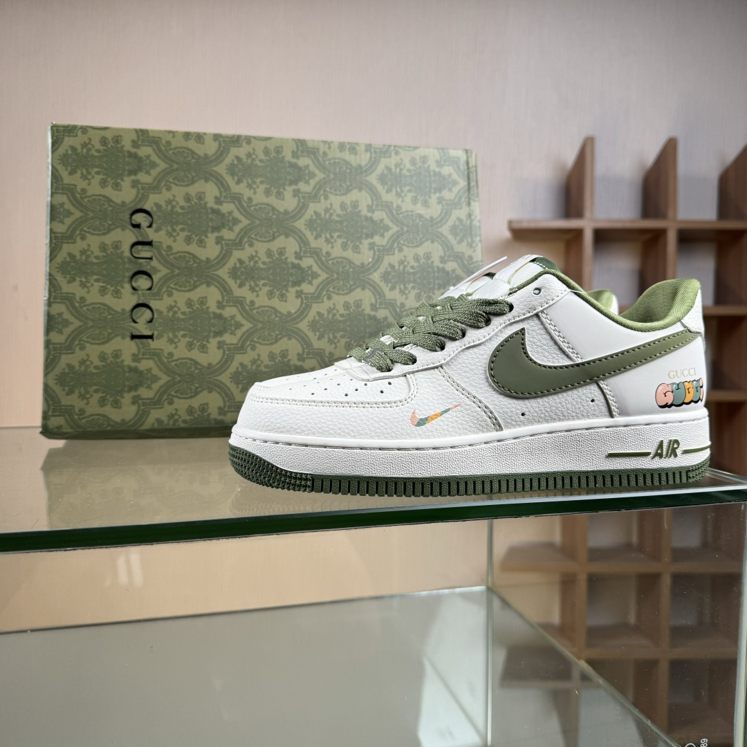 260 Nike Air Force 1'07 Low 古驰联名 米军绿多彩 空军一号低帮休闲板鞋 XX3168-211-Chinese UA Cheap High Quatity Brand Clothes Bags handbags Sneakers wholesale wholesaler seller from China Factory suppliers Fashion Clothing Shoes best Quality Beautiful Price 260 Nike Air Force 1'07 Low 古驰联名 米军绿多彩 空军一号低帮休闲板鞋 XX3168-211