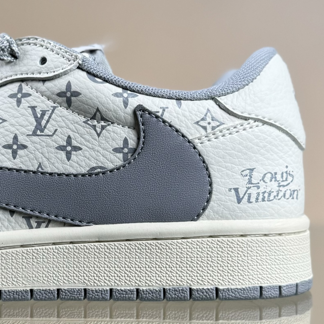 Travis Scott x Nike Air Jordan 1 Low x Louis Vuitton Air Jordan 1 Low 反转白灰小勾满天星倒钩 CS5288-502
