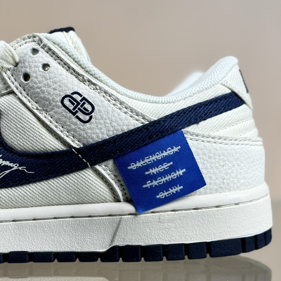 Nike SB Dunk Low 联名 米白帆布蓝钩 高端定制 低帮休闲板鞋 XD1588-230