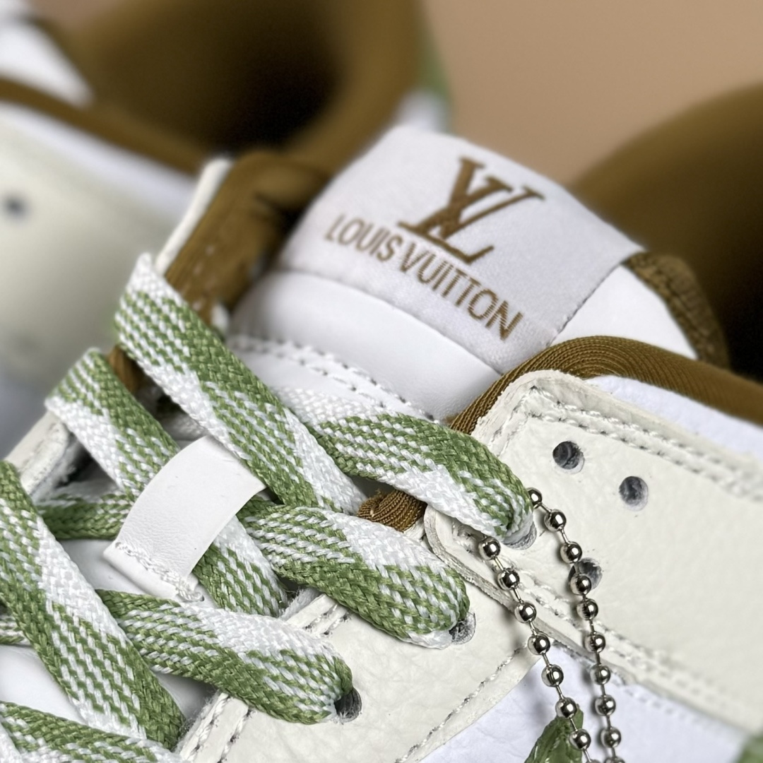 Nike SB Dunk Low LV联名 白绿棕 高端定制 低帮休闲板鞋 SC0601-476