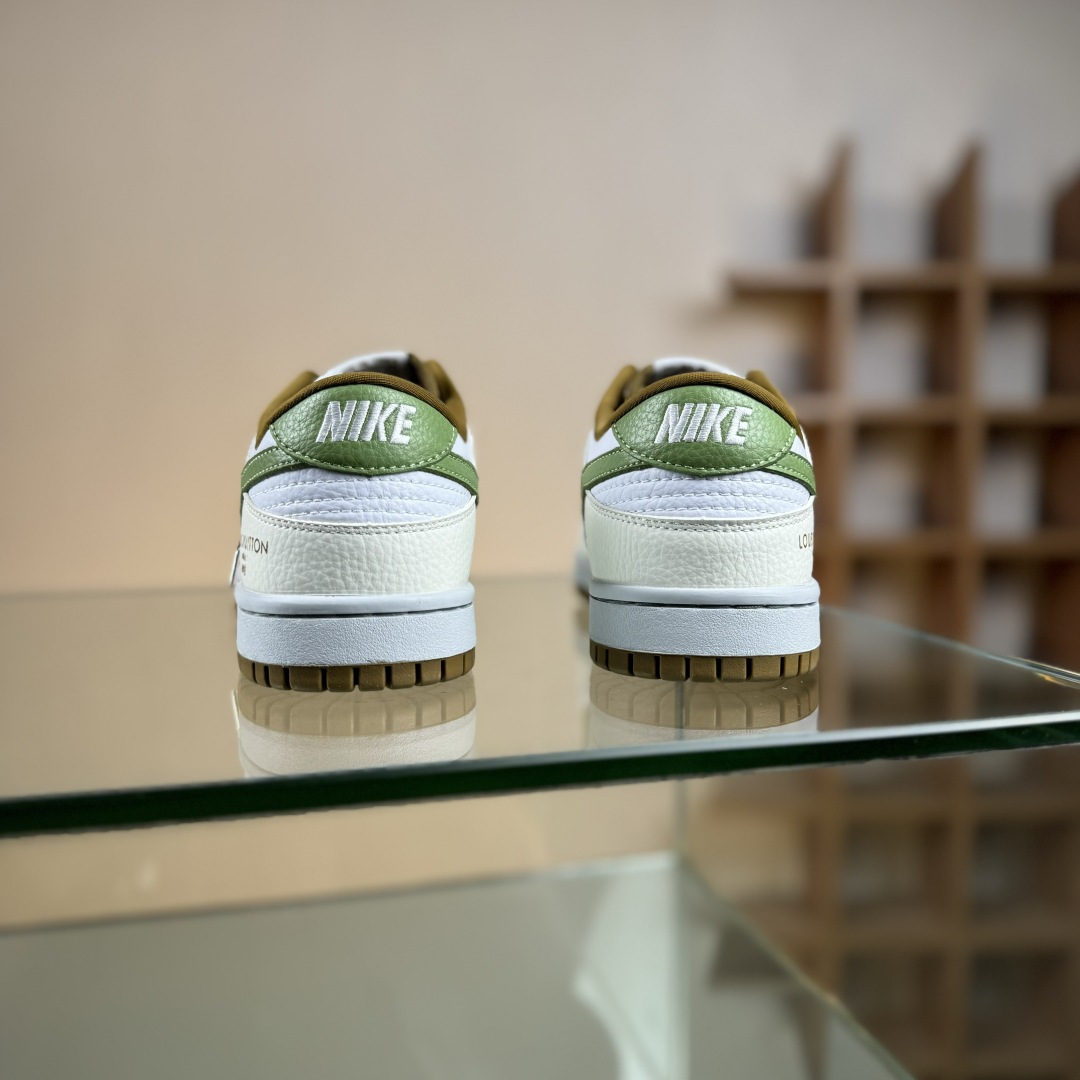 Nike SB Dunk Low LV联名 白绿棕 高端定制 低帮休闲板鞋 SC0601-476