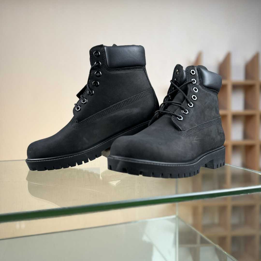 400 得物纯原顶级一比一原版开发版本 添柏岚Timberland踢不烂/经典款黑色高帮 女款六孔型号8658A男款七孔型号10073W