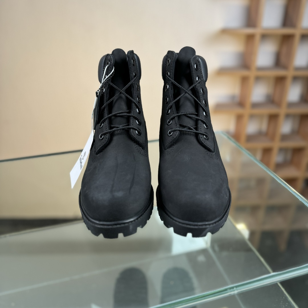 400 得物纯原顶级一比一原版开发版本 添柏岚Timberland踢不烂/经典款黑色高帮 女款六孔型号8658A男款七孔型号10073W