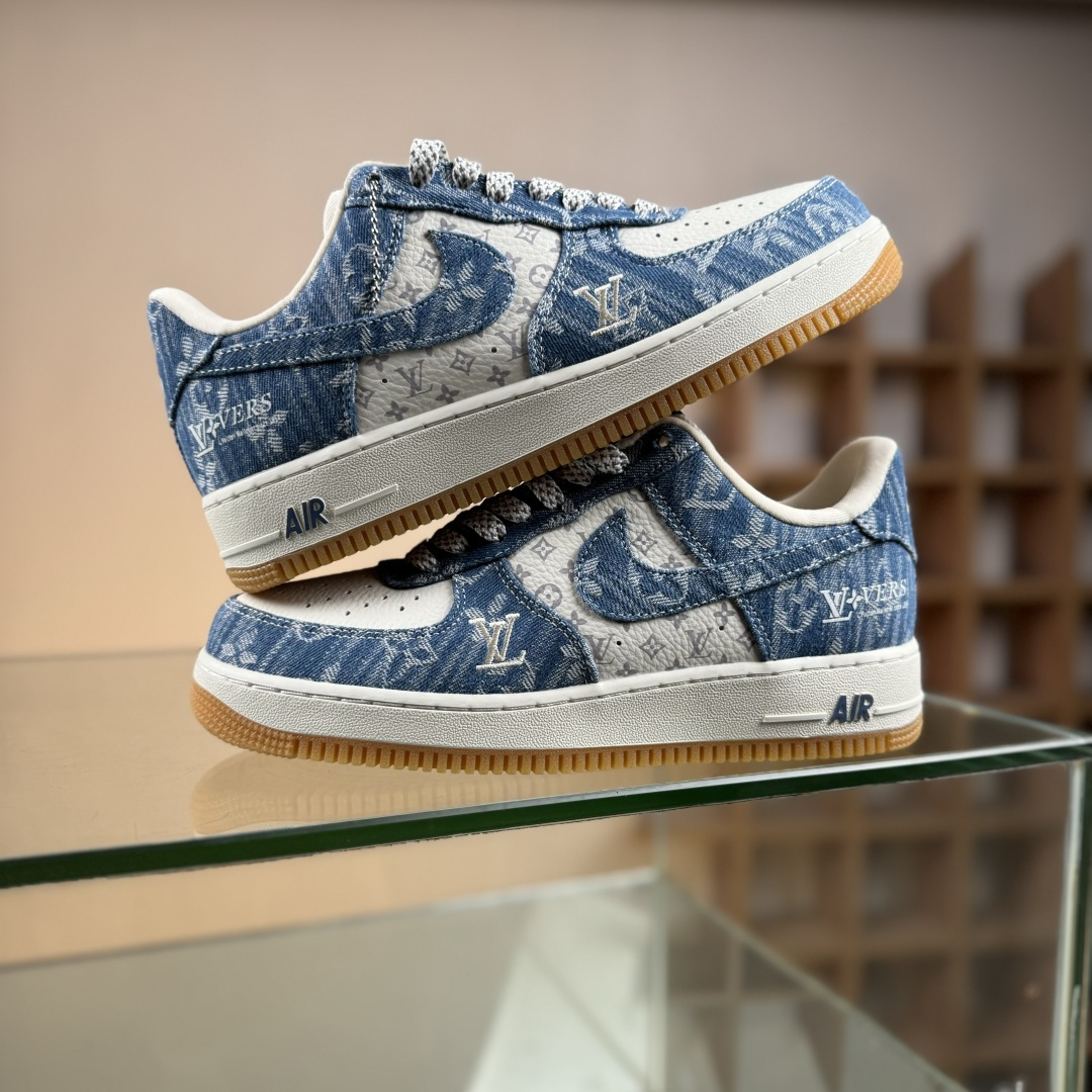 Nike Air Force 1'07 Low LV联名 白牛仔蓝 空军一号低帮休闲板鞋 YF9511-815