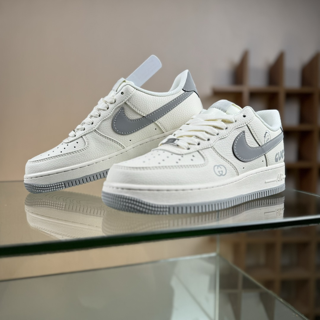 Nike Air Force 1'07 Low 古驰联名 鬼脸米灰 空军一号 低帮休闲板鞋 QW5836-024