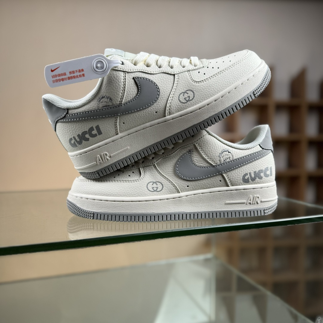 Nike Air Force 1'07 Low 古驰联名 鬼脸米灰 空军一号 低帮休闲板鞋 QW5836-024