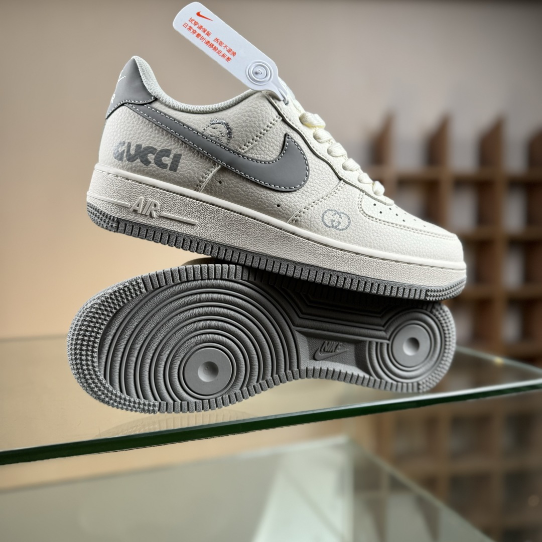 Nike Air Force 1'07 Low 古驰联名 鬼脸米灰 空军一号 低帮休闲板鞋 QW5836-024