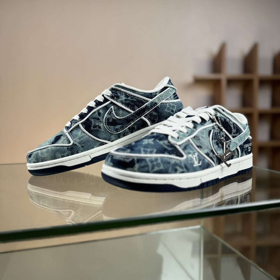 Nike SB Dunk Low LV联名 青蓝牛仔 高端定制 低帮休闲板鞋 SC0601-466