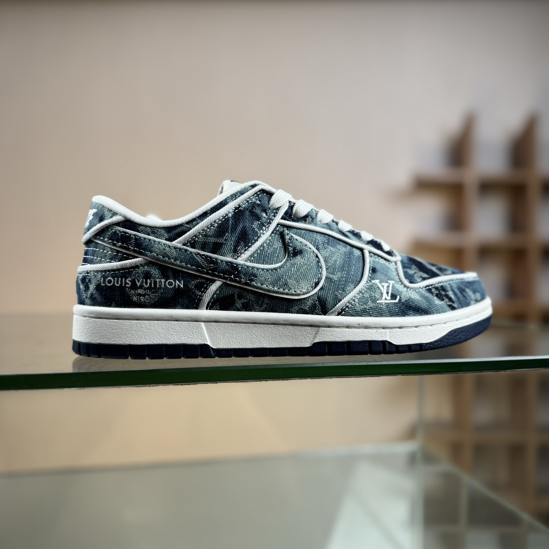 Nike SB Dunk Low LV联名 青蓝牛仔 高端定制 低帮休闲板鞋 SC0601-466