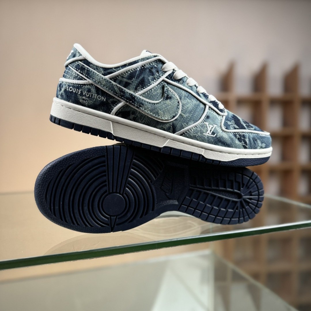 Nike SB Dunk Low LV联名 青蓝牛仔 高端定制 低帮休闲板鞋 SC0601-466