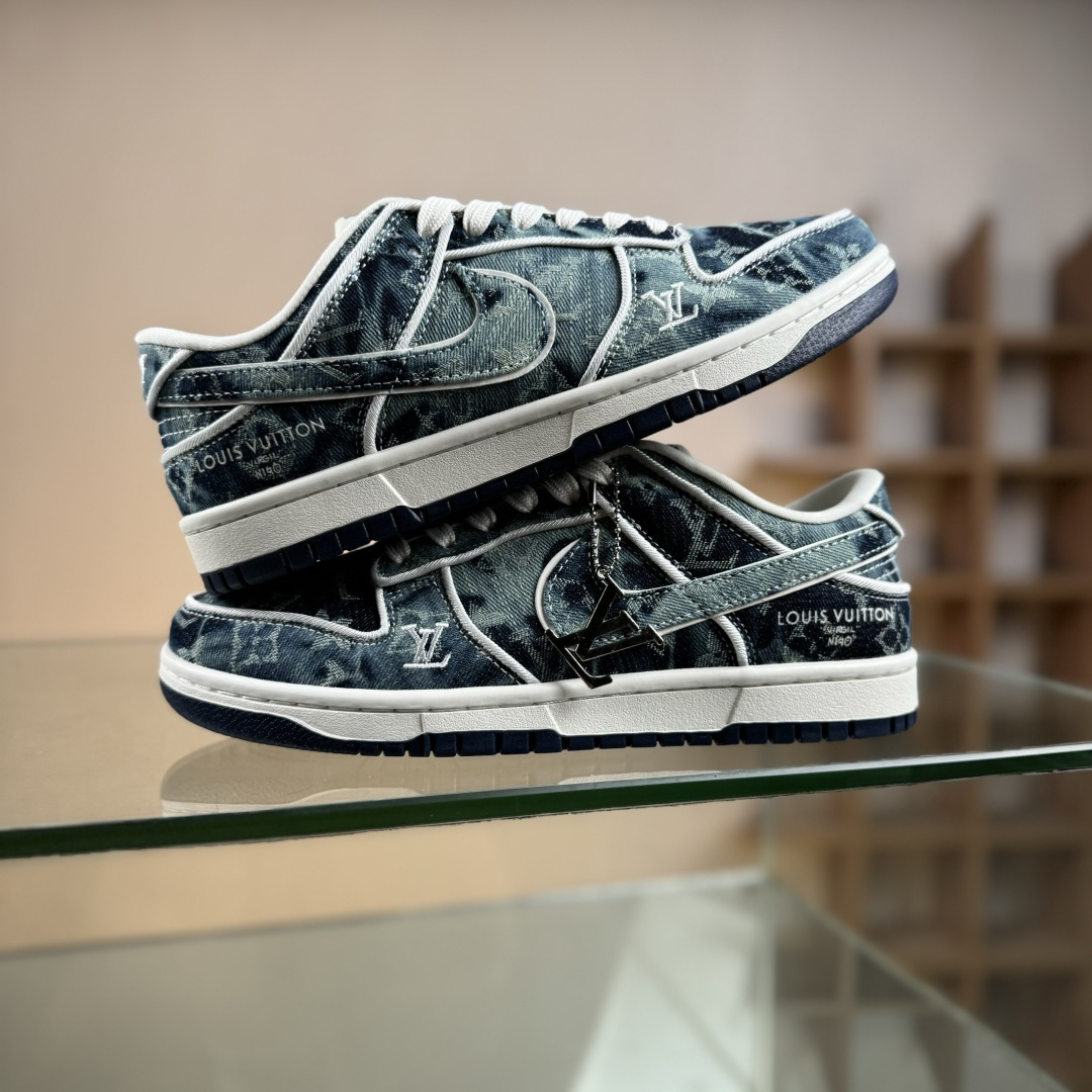 Nike SB Dunk Low LV联名 青蓝牛仔 高端定制 低帮休闲板鞋 SC0601-466