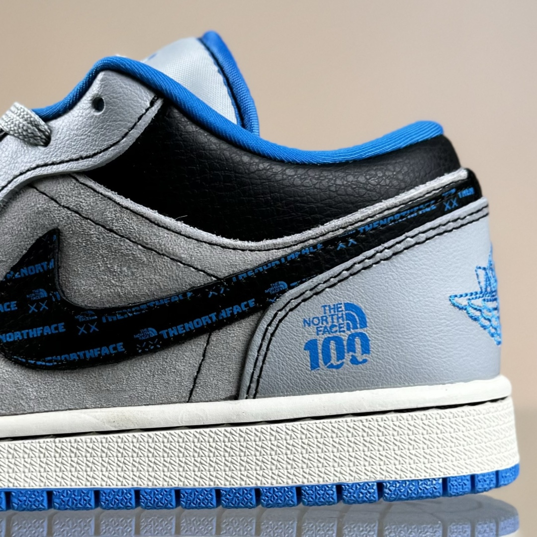 The North Face x Air Jordan 1 Low 灰蓝猪八 LD2025-002