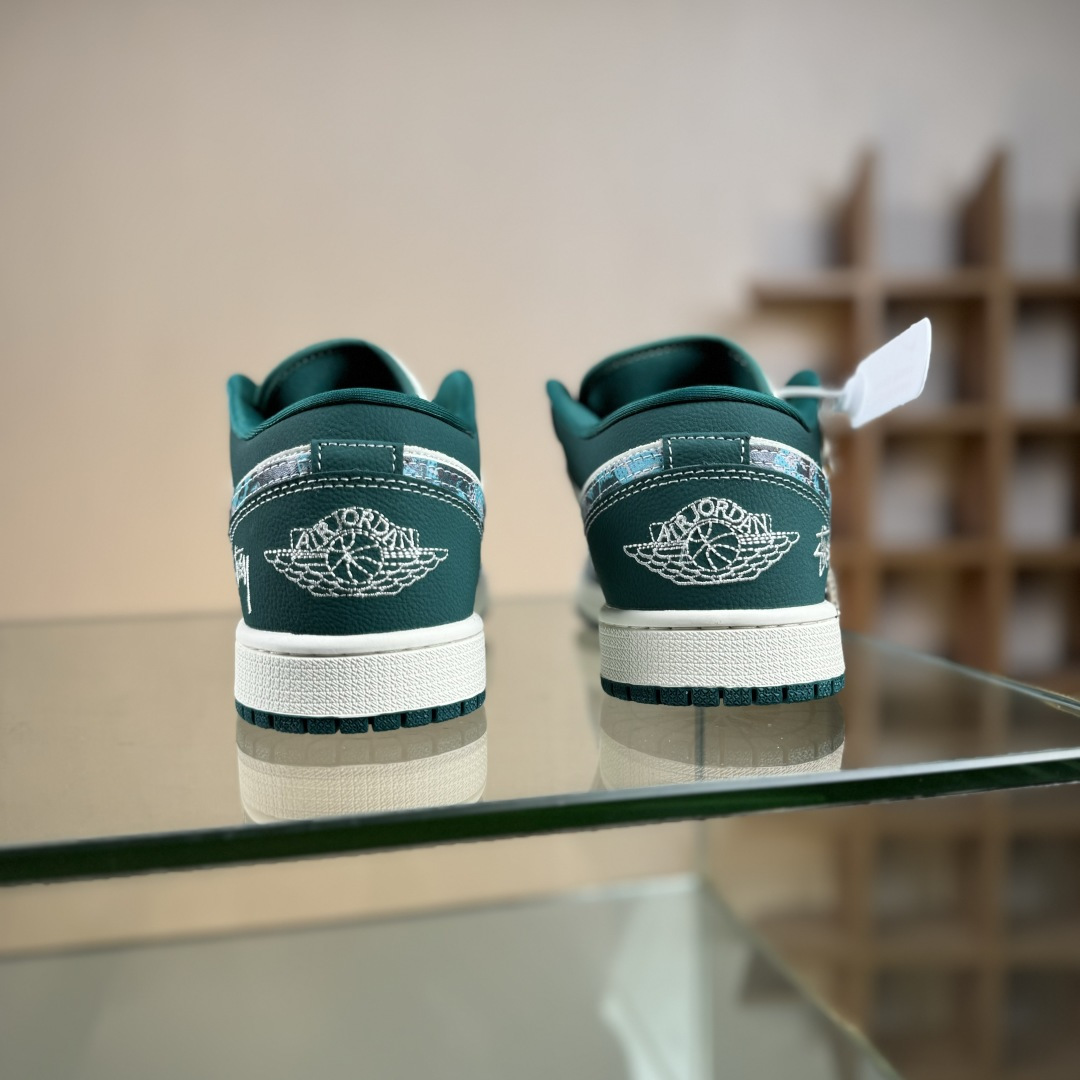 Nike Jordan Air Jordan 1 x Stussy 绿白小勾满天星 QG1988-012