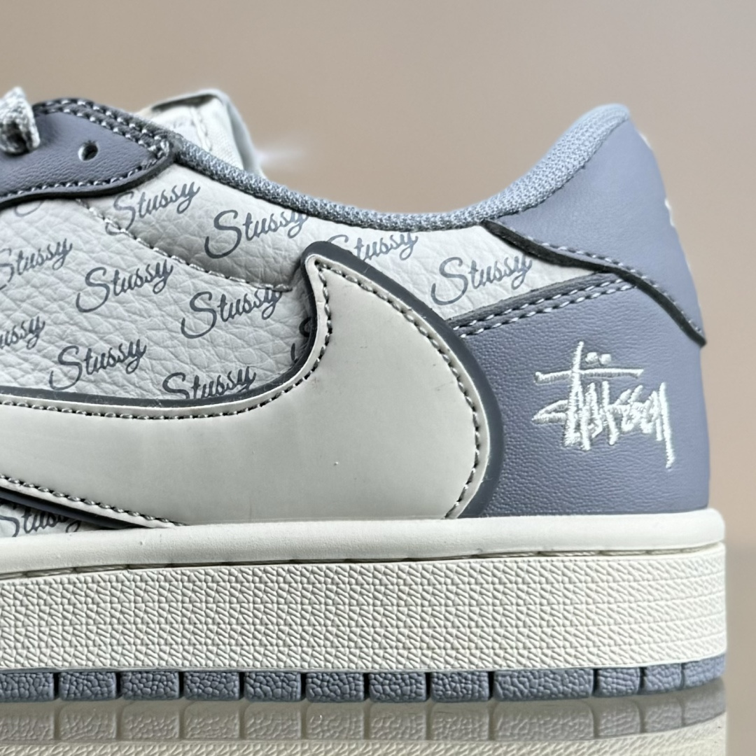 Travis Scott x Nike Air Jordan 1 Low x Stussy Air Jordan 1 Low 反转灰白小勾满天星倒钩 CS5288-500