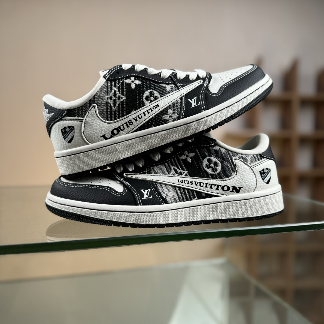 Travis Scott x Fragment Design x Air Jordan 1 Low SP AJ1 乔1 LV联名 黑白牛仔 低帮文化休闲板鞋 SC0601-052-莆田鞋,莆田鞋货源,高仿鞋,高仿鞋货源,安福档口,莆田高仿鞋,莆田鞋批发,高仿鞋批发,莆田高仿运动鞋,高仿运动鞋,莆田运动鞋 Travis Scott x Fragment Design x Air Jordan 1 Low SP AJ1 乔1 LV联名 黑白牛仔 低帮文化休闲板鞋 SC0601-052