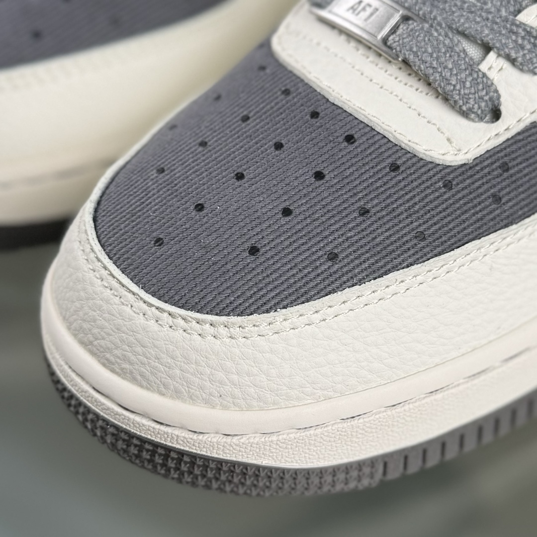 Nike Air Force 1'07 Low 斯图西联名 米深灰帆布 空军一号低帮休闲板鞋 JP8028-011
