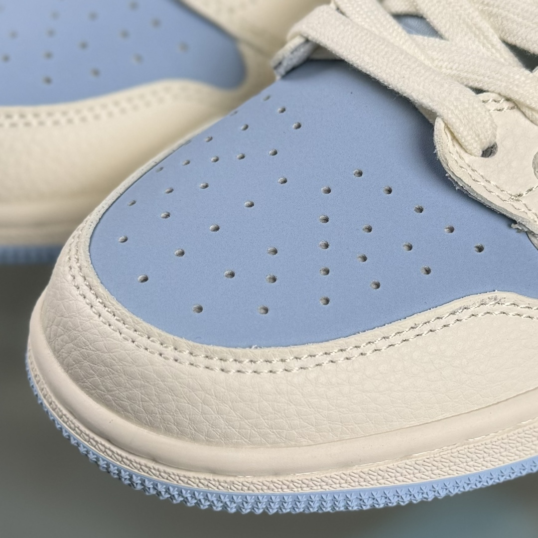 Travis Scott x Fragment Design x Air Jordan 1 Low SP AJ1 乔1 LV联名 浅米蓝 低帮文化休闲板鞋 ZH2598-163