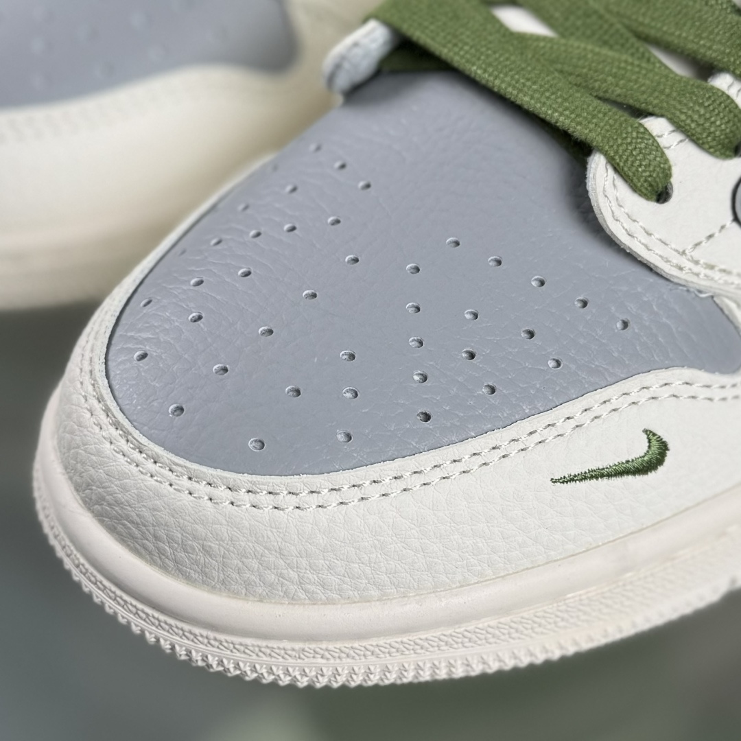 Travis Scott x Fragment Design x Air Jordan 1 Low SP AJ1 乔1 古驰联名 米白灰绿印花 低帮文化休闲板鞋 XD0798-307