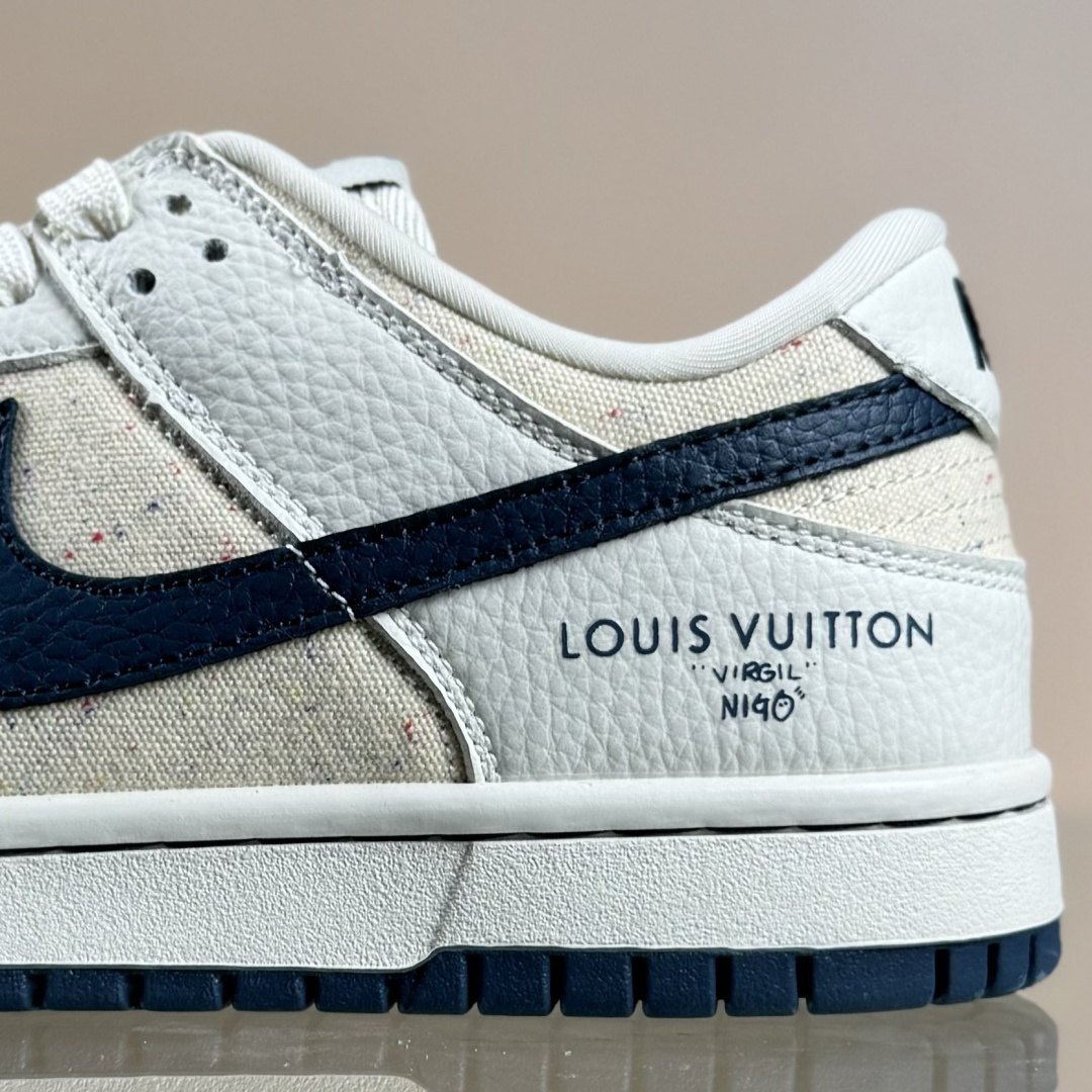 Nike SB Dunk Low LV联名 米白藏蓝织布 高端定制 低帮休闲板鞋 SC0601-478