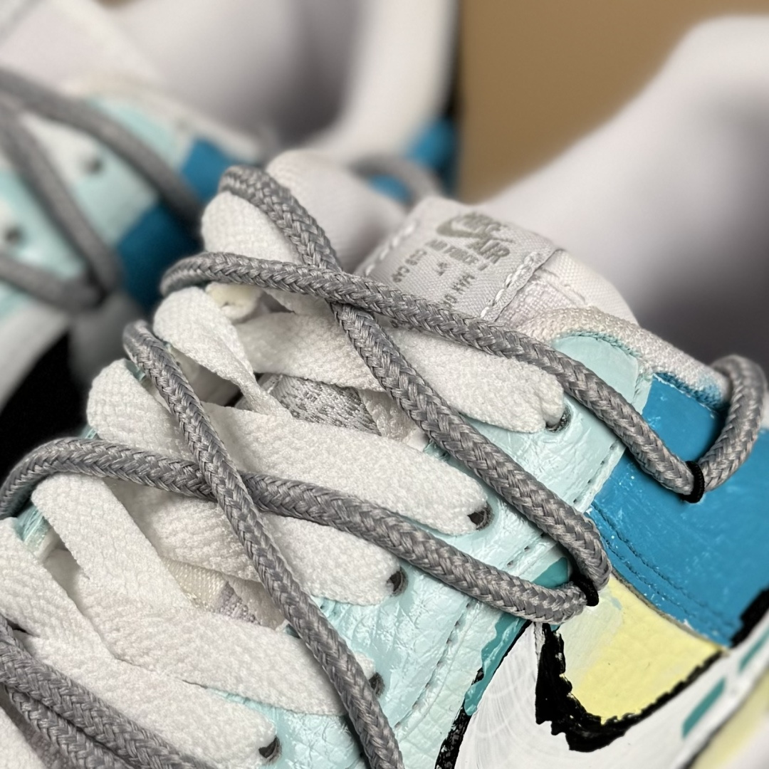 260 Nike Air Force 1'07 Low 手绘涂鸦 电玩蓝调 空军一号低帮休闲板鞋 FB8917-300