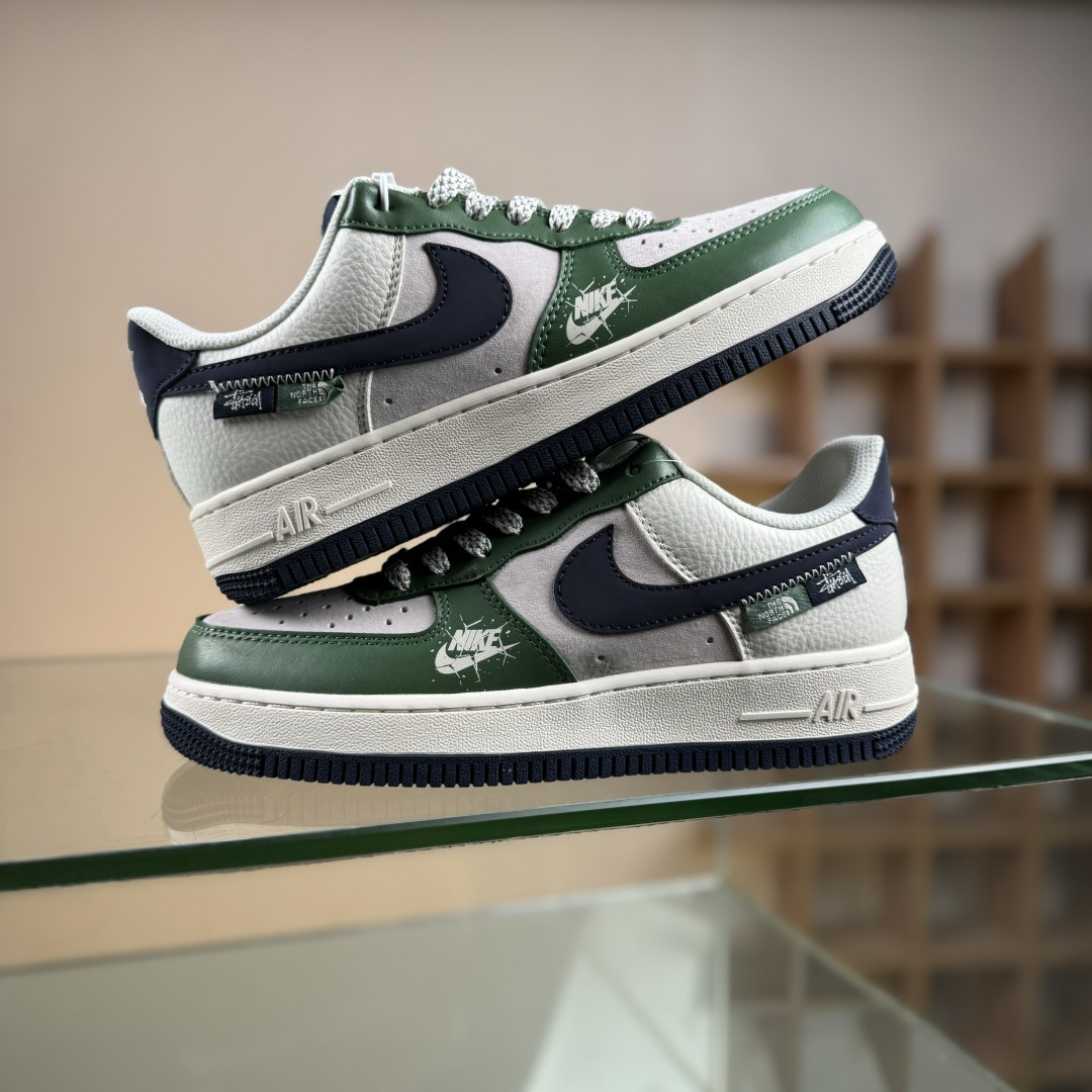 260 Nike Air Force 1 Low 07 x The North Face x Stussy 绿灰白 HS8068-053-Chinese UA Cheap High Quatity Brand Clothes Bags handbags Sneakers wholesale wholesaler seller from China Factory suppliers Fashion Clothing Shoes best Quality Beautiful Price 260 Nike Air Force 1 Low 07 x The North Face x Stussy 绿灰白 HS8068-053