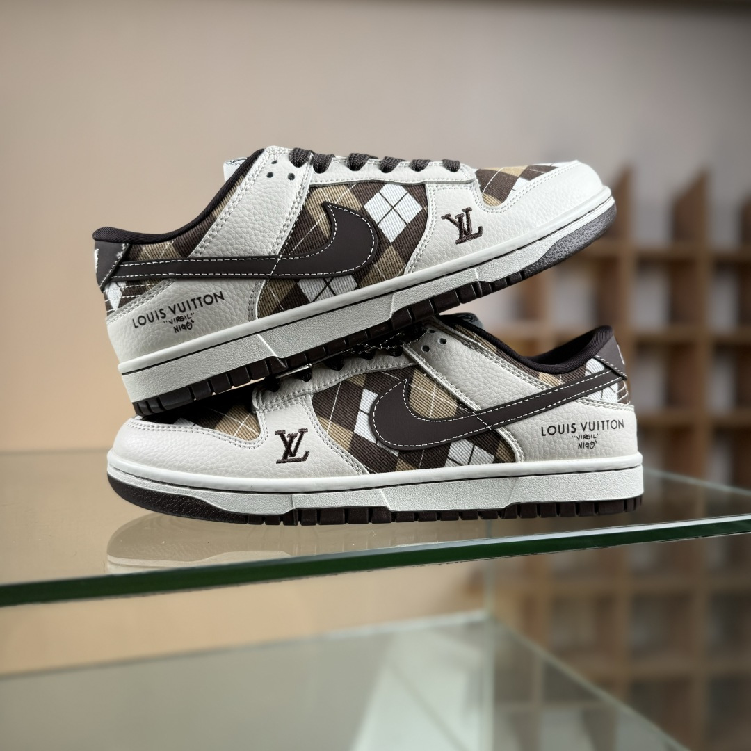280 Nike SB Dunk Low LV联名 白棕网格 高端定制 低帮休闲板鞋 SC0601-461-Chinese UA Cheap High Quatity Brand Clothes Bags handbags Sneakers wholesale wholesaler seller from China Factory suppliers Fashion Clothing Shoes best Quality Beautiful Price 280 Nike SB Dunk Low LV联名 白棕网格 高端定制 低帮休闲板鞋 SC0601-461