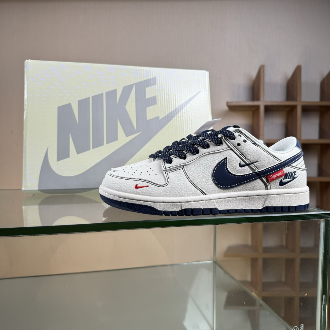 280 Nike SB Dunk Low Supreme联名 米蓝勾 高端定制 低帮休闲板鞋 HH7518-083