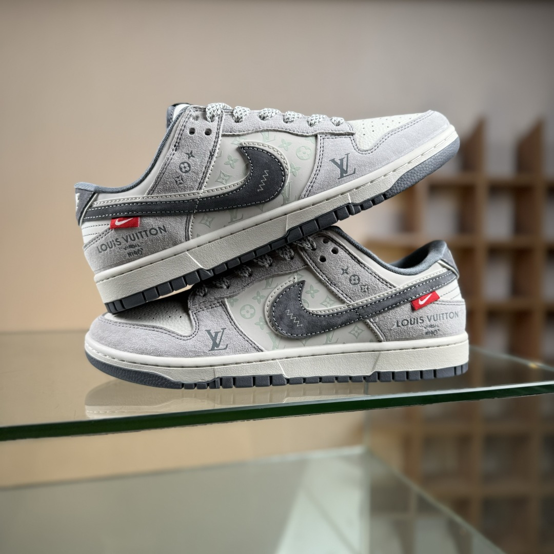 280 Nike SB Dunk Low LV联名 灰白双勾 周年高端定制 低帮休闲板鞋 CX5050-Y20