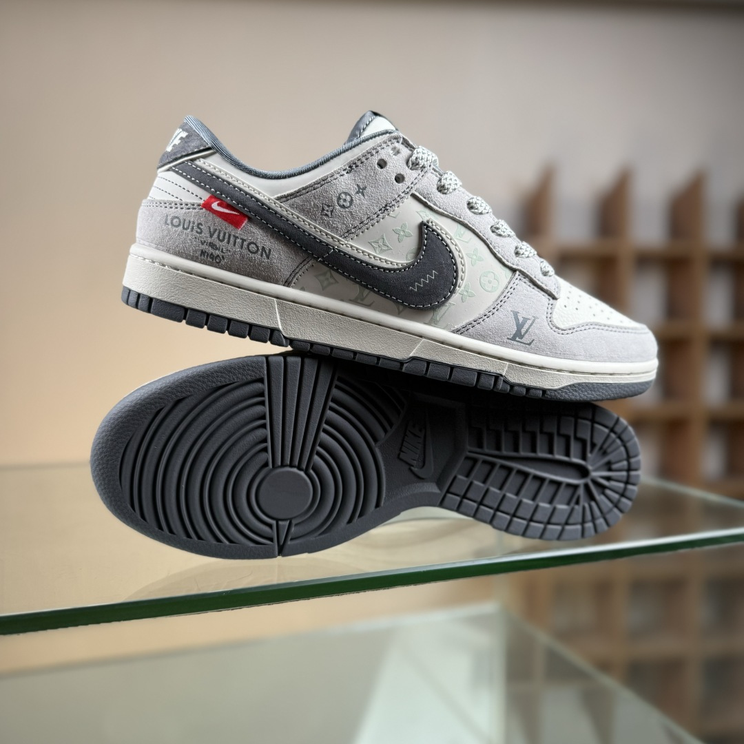 280 Nike SB Dunk Low LV联名 灰白双勾 周年高端定制 低帮休闲板鞋 CX5050-Y20