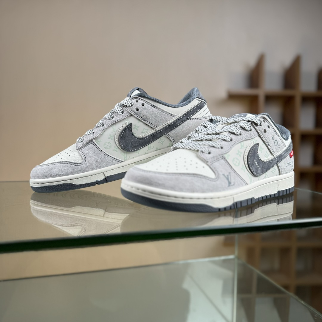 280 Nike SB Dunk Low LV联名 灰白双勾 周年高端定制 低帮休闲板鞋 CX5050-Y20