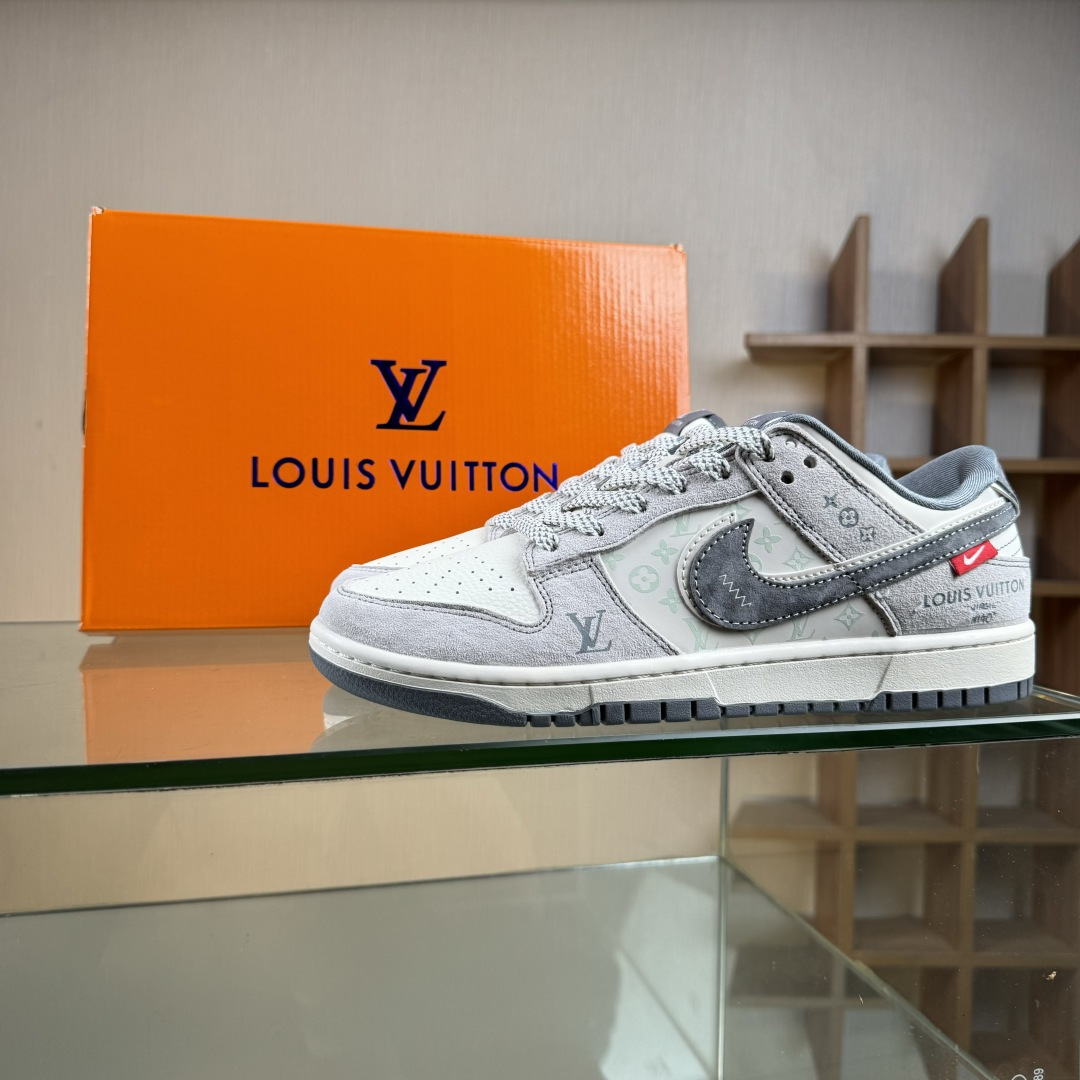 280 Nike SB Dunk Low LV联名 灰白双勾 周年高端定制 低帮休闲板鞋 CX5050-Y20
