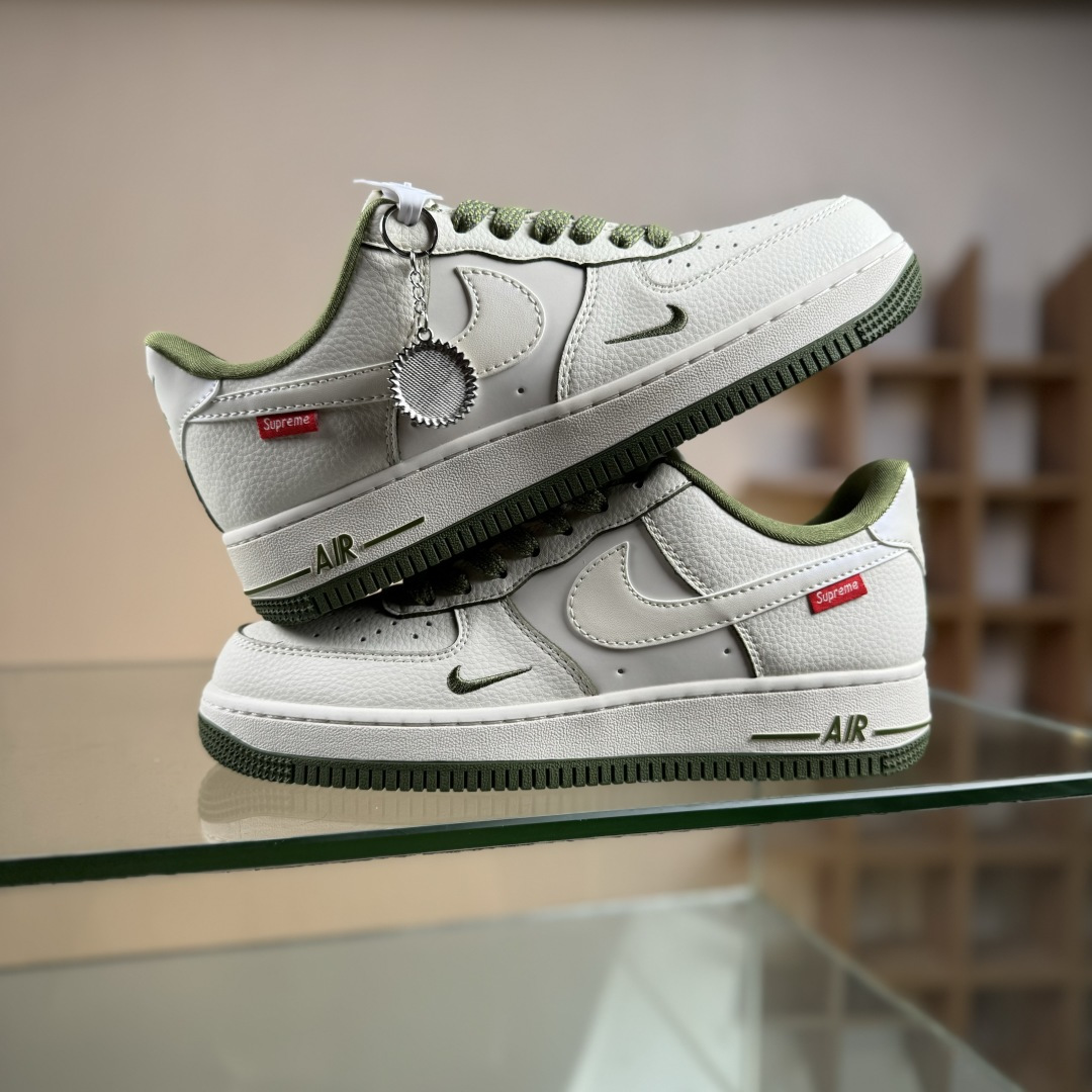 260 Nike Air Force 1 Low 07 x superme 白绿小勾 XX3168-221