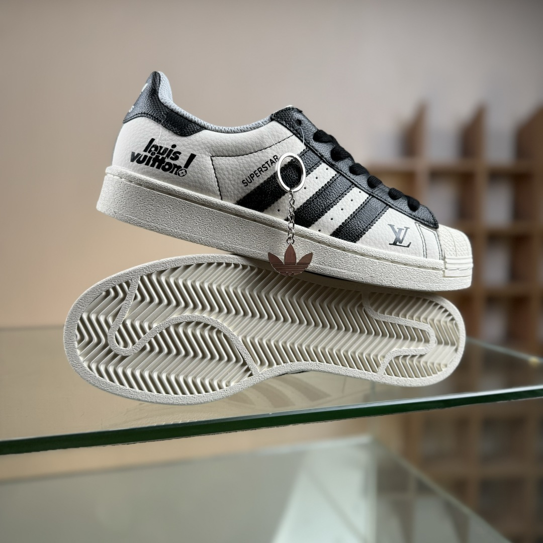 240 Adidas Originals Superstar 阿迪达斯 三叶草 贝壳头’DIY’系列低帮经典百搭休闲运动板鞋 QF5806